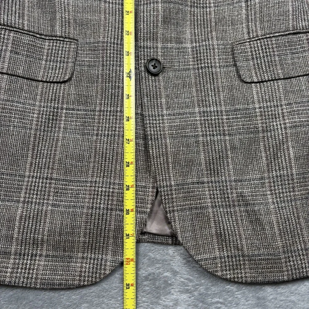 Jos A Bank Reserve 40L E Thomas Italy Wool Silk Linen Sport Coat Plaid Blazer